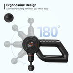 Load image into Gallery viewer, Handheld percussion massage gun, provides a number of ways to comfortably hold the device

